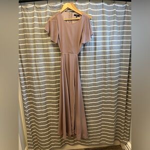 lulu’s Garden Bliss Dusty Lavender Cutout Maxi Dress